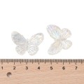 KOK190 Koraliki zawieszka MOTYL MOTYLKI clear AB OPALIZUJĄCE 27mm 10szt