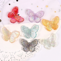 KOK191 Koraliki zawieszka MOTYL MOTYLKI kolorowe AB OPALIZUJĄCE 27mm 10szt