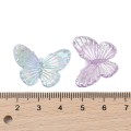 KOK191 Koraliki zawieszka MOTYL MOTYLKI kolorowe AB OPALIZUJĄCE 27mm 10szt