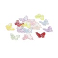 KOK191 Koraliki zawieszka MOTYL MOTYLKI kolorowe AB OPALIZUJĄCE 27mm 10szt