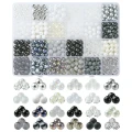 KLZ101 Zestaw B&amp;W czarno-biały koraliki akrylowe crackle perły organizer 600szt