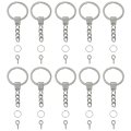 BRE75 Zestaw baza breloka breloczek kółko łańcuszek haczyk 10kpl 50elem