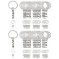 BRE75 Zestaw baza breloka breloczek kółko łańcuszek haczyk 10kpl 50elem