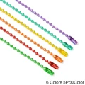 Zestaw łańcuszek kulkowy galwanizowany 2.5mm 10cm 30szt mix w pudełku