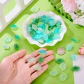 KSZ77 Koraliki szklane lampwork liść miłorząb gingko biloba miks kolor 10szt