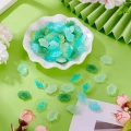 KSZ77 Koraliki szklane lampwork liść miłorząb gingko biloba miks kolor 10szt