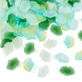 KSZ77 Koraliki szklane lampwork liść miłorząb gingko biloba miks kolor 10szt