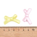 PER32 Koraliki akrylowe perłowe KOKARDKA kokardki duże 34mm mix 6szt