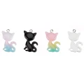 ZAW273 Zawieszki z żywicy 30mm kot kotek KITTY kotki 4szt miks kolorów