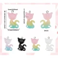 ZAW273 Zawieszki z żywicy 30mm kot kotek KITTY kotki 4szt miks kolorów