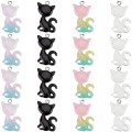 ZAW273 Zawieszki z żywicy 30mm kot kotek KITTY kotki 4szt miks kolorów