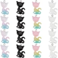 ZAW273 Zawieszki z żywicy 30mm kot kotek KITTY kotki 4szt miks kolorów