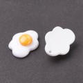 ZAW276 Zawieszki z żywicy 27mm zabawne JAJKO jaja jajo sadzone 2szt