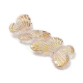 KOK195 Koraliki zawieszka MOTYL MOTYLKI kolorowe złocone złote 30mm 10szt