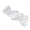 KOK196 Koraliki zawieszka MOTYL MOTYLKI metaliczne srebrzone srebrne 30mm 10szt