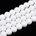 OPQ02 Koraliki szklane barwne 8mm 20szt pełny kolor białe czyste