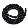 OPQ01 Koraliki szklane barwne 8mm 20szt pełny kolor czarne black