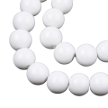 OPQ02 Koraliki szklane barwne 8mm 20szt pełny kolor białe czyste