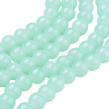 OP12 Koraliki szklane opalizujące pastelowe Opallo 8mm 20szt jasne miętowe
