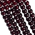 OP13 Koraliki szklane opalizujące pastelowe Opallo 8mm 20szt ciemny brąz