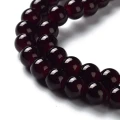 OP13 Koraliki szklane opalizujące pastelowe Opallo 8mm 20szt ciemny brąz