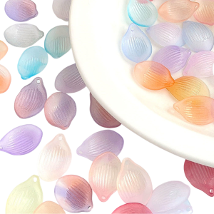 KOK200 Koraliki akrylowe MUSZLA PŁATKI MIX zawieszki listki 20szt