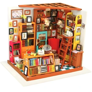 DG102 Miniaturowy domek Book Nook DIY Rolife KSIĘGARNIA 3D SAM'S STUDY studio
