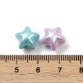 PER34 Koraliki akrylowe perłowe GWIAZDKA gwiazdki wypukłe mix 20szt
