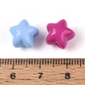 KOK201 Koraliki akrylowe MIX kolorów gwiazdki wypukłe gwiazdka 20szt