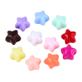 KOK201 Koraliki akrylowe MIX kolorów gwiazdki wypukłe gwiazdka 20szt