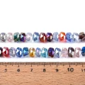KSZ79 Koraliki szklane RONDELLE OPONKA OPONKI 8mm mix kryształowe AB 10szt