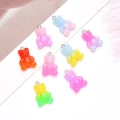 ZAW284 Zawieszki miś misie miśki żelowe duże do bransoletek MIX 5szt