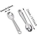 ZAW285 Zawieszki charm metalowe łyżeczka łyżeczki łyżka 5szt