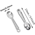 ZAW285 Zawieszki charm metalowe łyżeczka łyżeczki łyżka 5szt