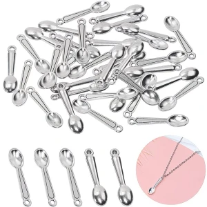 ZAW285 Zawieszki charm metalowe łyżeczka łyżeczki łyżka 5szt