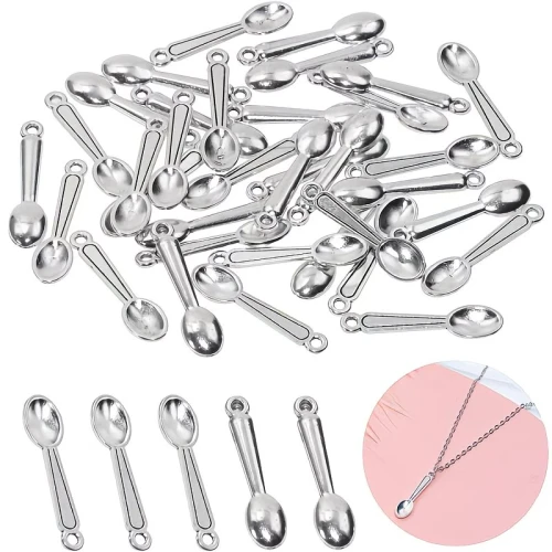 ZAW285 Zawieszki charm metalowe łyżeczka łyżeczki łyżka 5szt
