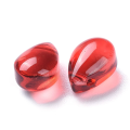 KSZ80 Koraliki szklane opalizujące łezka kropla KROPELKI czerwone 20szt