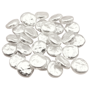 PER35 Koraliki akrylowe perłowe 14mm pastylka dysk krążek barokowe 10szt 