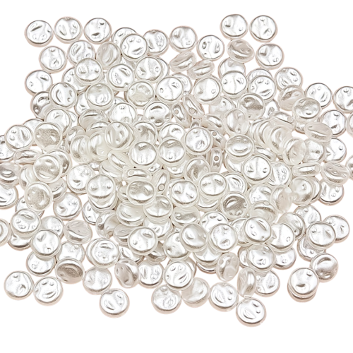 PER36 Koraliki akrylowe perłowe 8mm pastylka dysk krążek barokowe 20szt