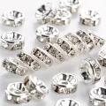 PC1 Przekładki koraliki z cyrkoniami 8mm kółko cyrkonie szklane crystal 20szt