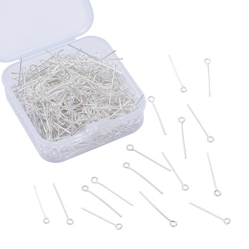 I28 Igły jubilerskie szpilki haczyki 24mm BOX zestaw 450szt w pudełku