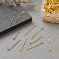 I29 Igły jubilerskie szpilki haczyki 24mm BOX 450szt w pudełku złote