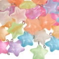ZAW289 Zawieszki gwiazdka gwiazdy żelowe świecą w nocy MIX 5szt