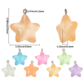 ZAW289 Zawieszki gwiazdka gwiazdy żelowe świecą w nocy MIX 5szt