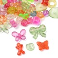 KOK203 Koraliki akrylowe MIX kształtów kokardka motylki kwiatuszki 25g kolorowe