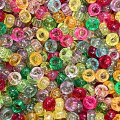 KOP144 Koraliki kandi oponki MINI akryl 6mm z brokatem pony bead 100szt