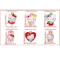 ZAW290 Zawieszki metalowe Hello Kitty kotek do bransoletek 6szt