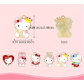 ZAW290 Zawieszki metalowe Hello Kitty kotek do bransoletek 6szt