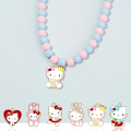 ZAW290 Zawieszki metalowe Hello Kitty kotek do bransoletek 6szt