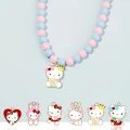 ZAW290 Zawieszki metalowe Hello Kitty kotek do bransoletek 6szt
